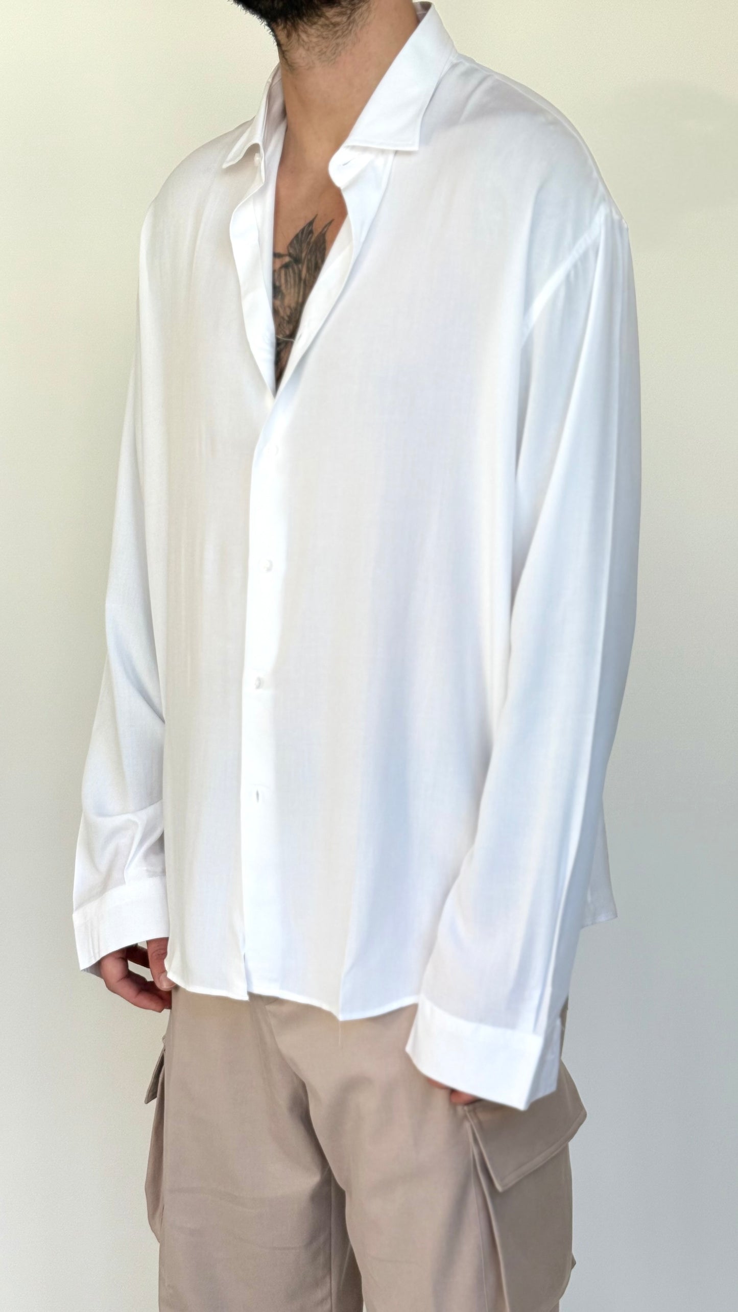 CAMICIA IN VISCOSA - BIANCA