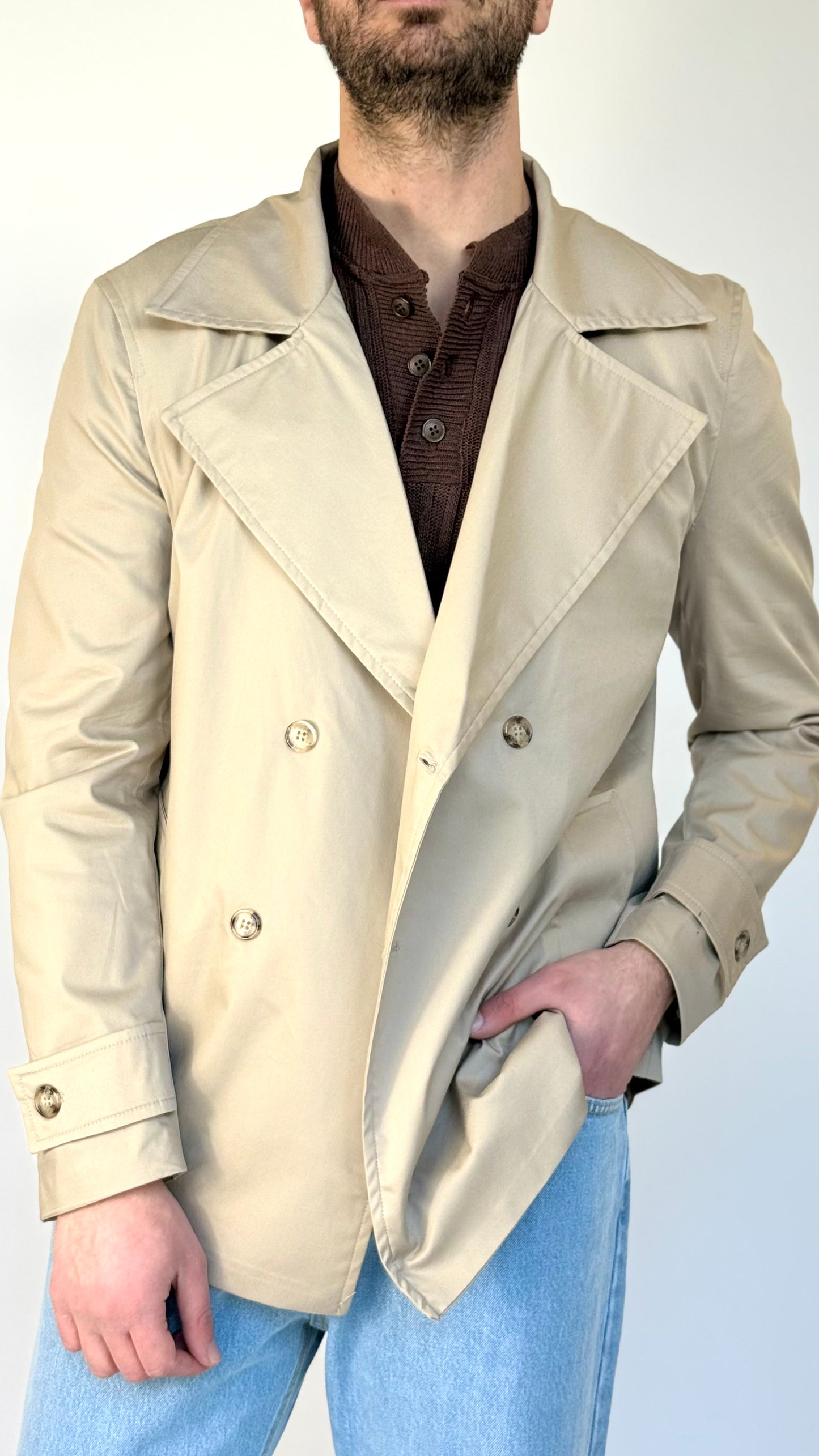 TRENCH CORTO - BEIGE