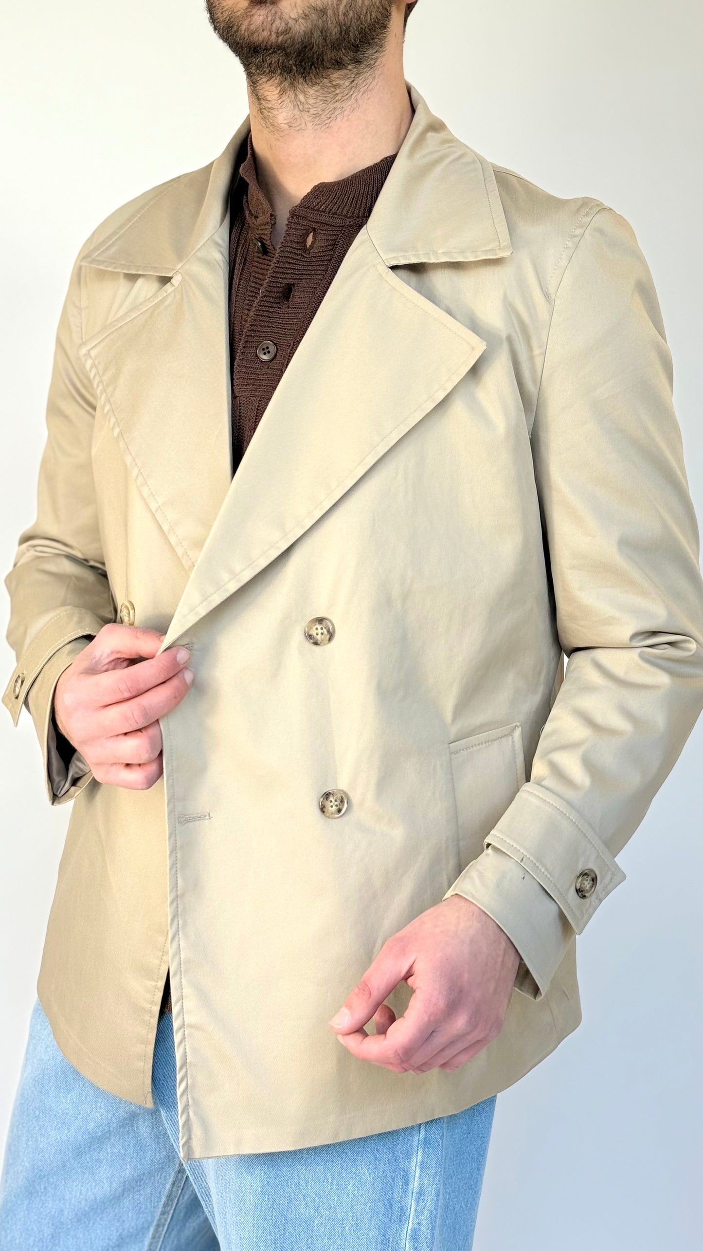 TRENCH CORTO - BEIGE