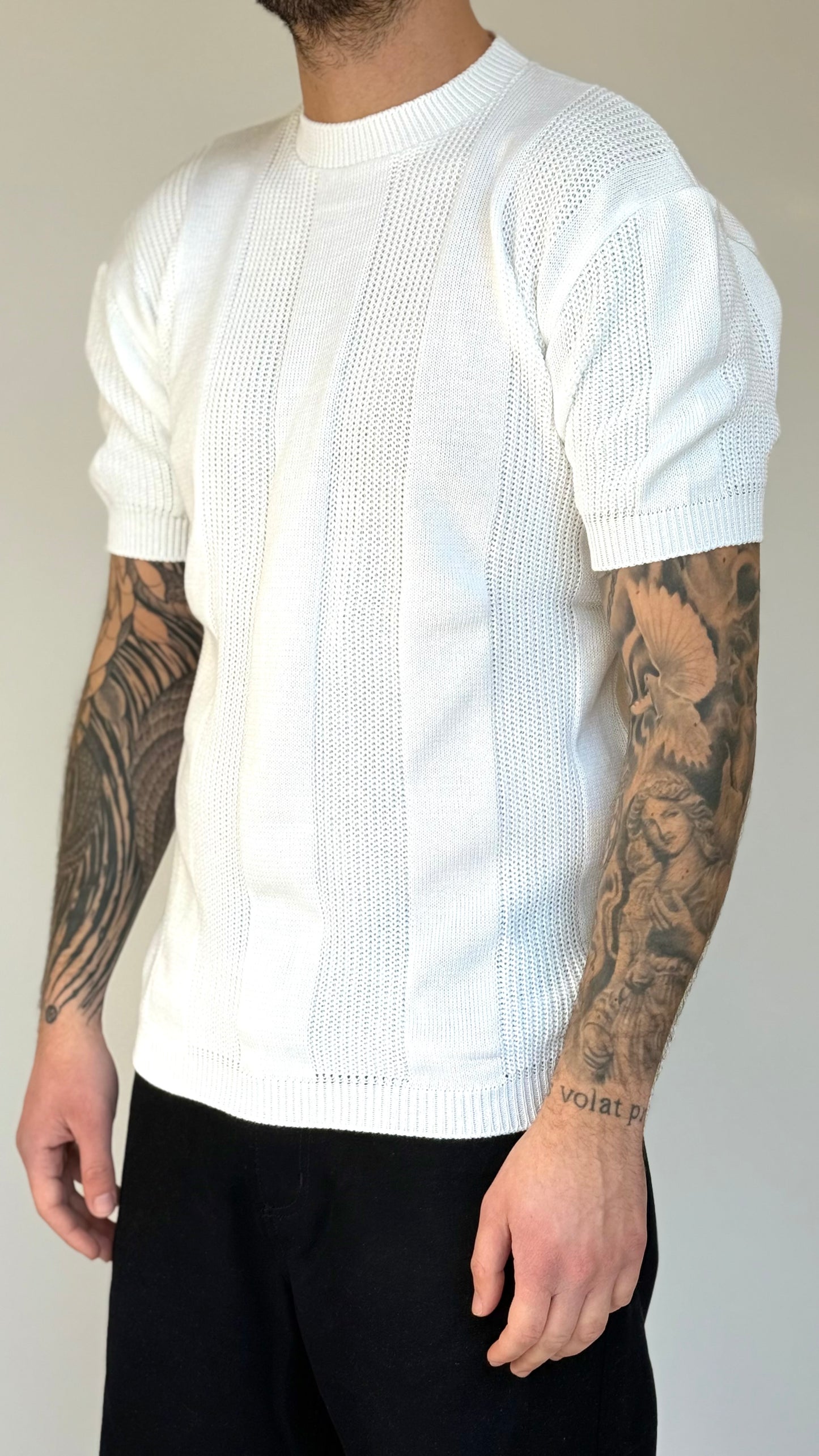 T-SHIRT TRAMATA - BIANCA