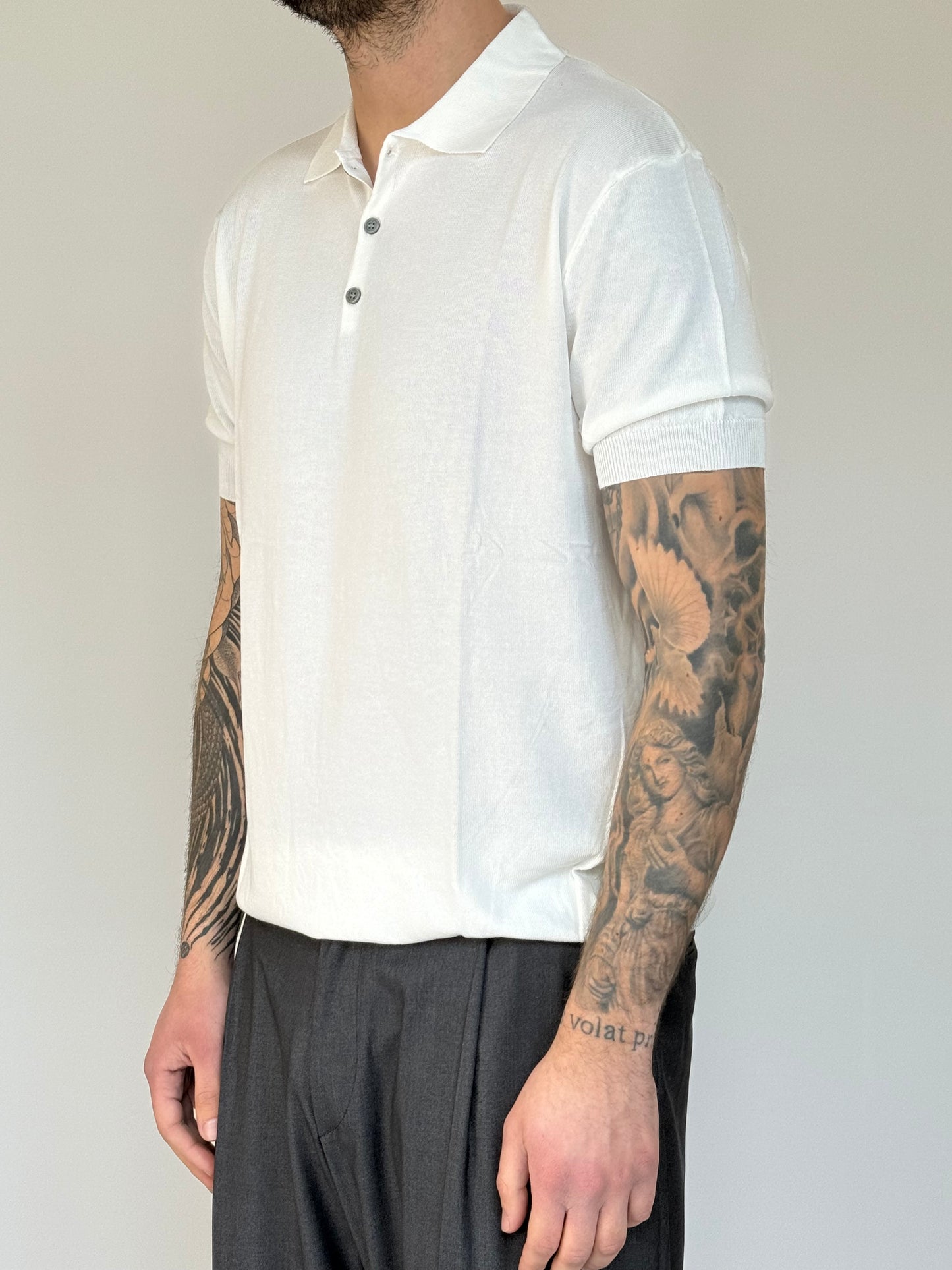 POLO BASIC IN FILO - BIANCA