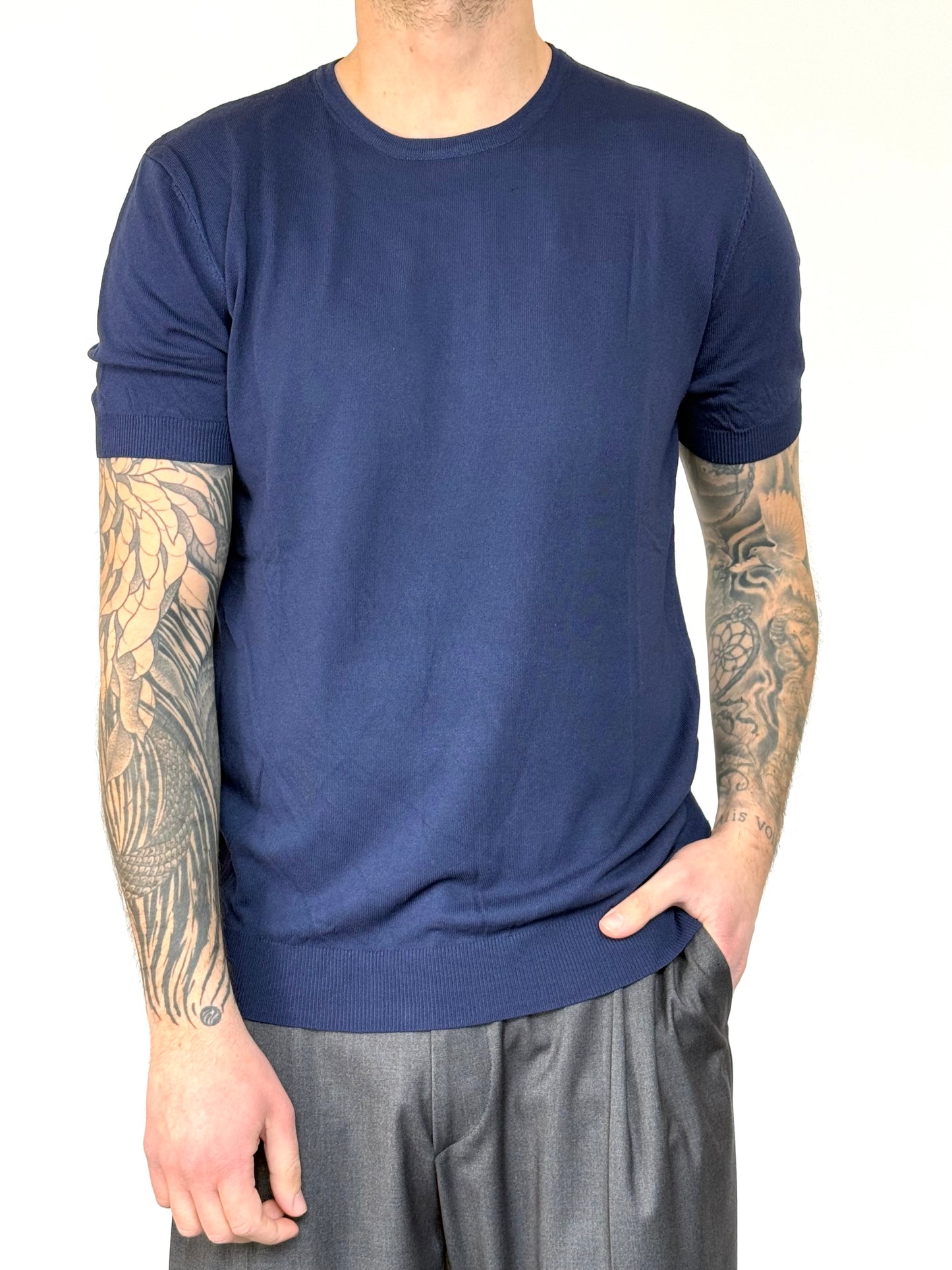 TEE BASIC IN FILO - BLU