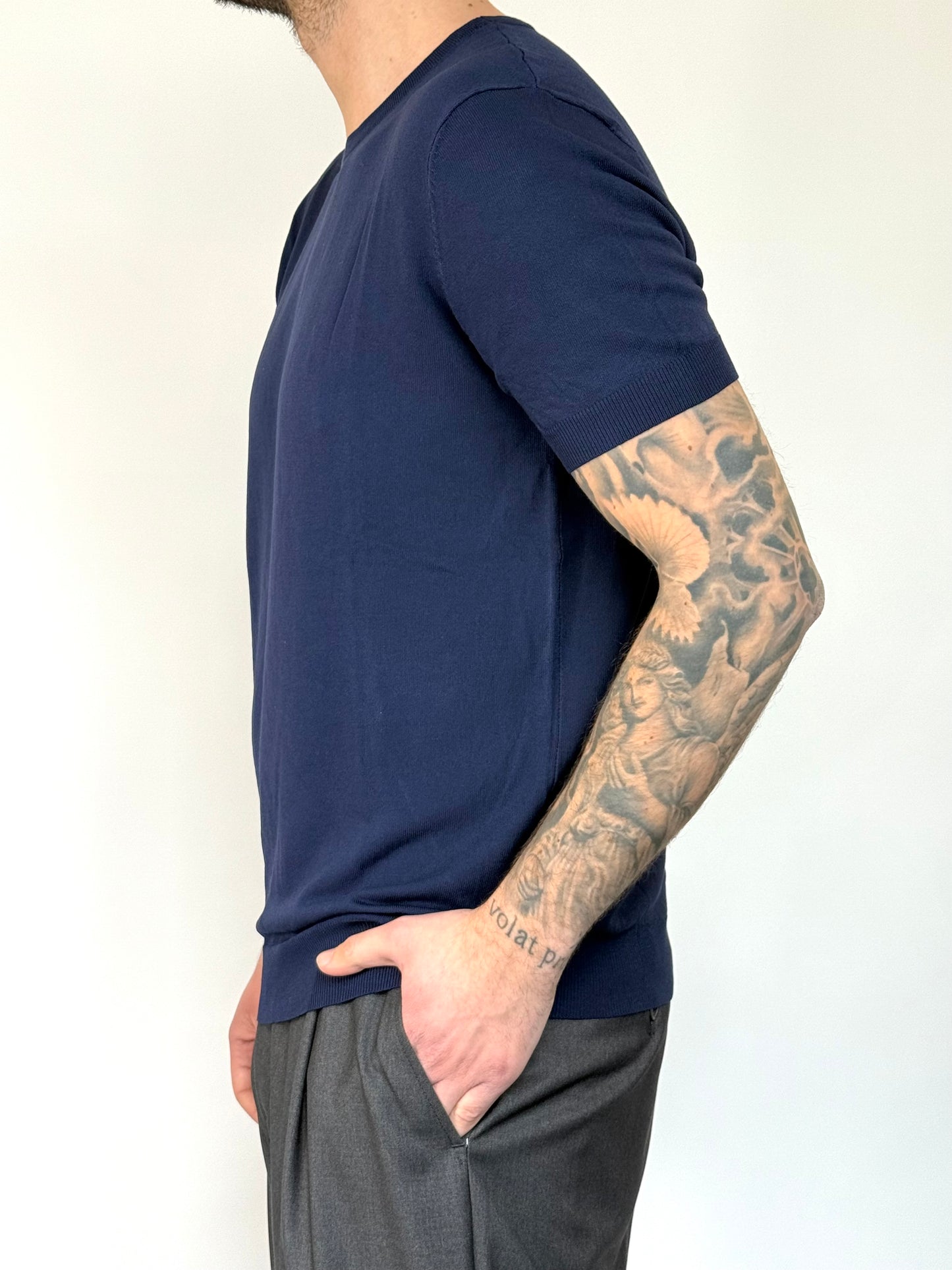TEE BASIC IN FILO - BLU