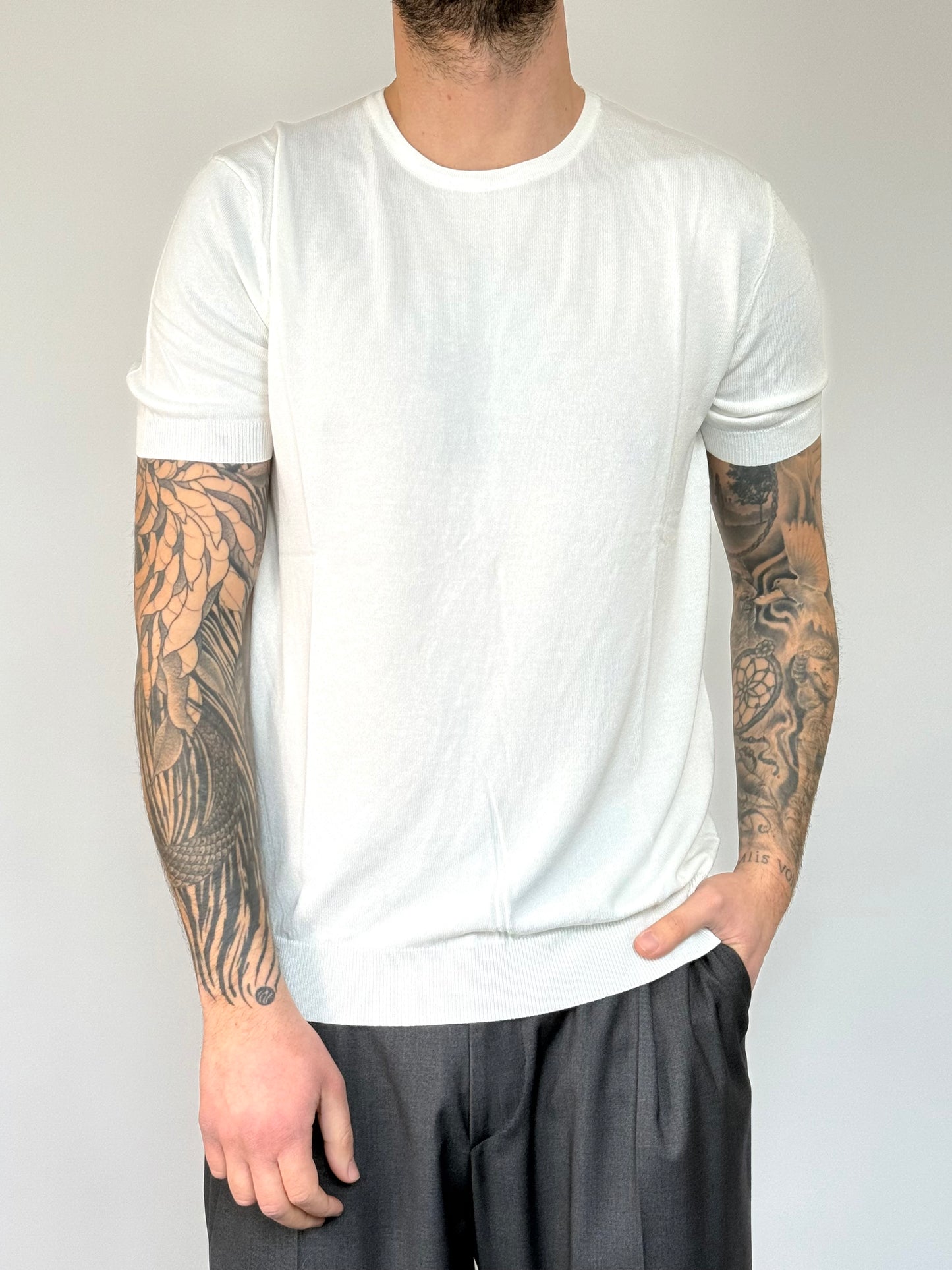 TEE BASIC IN FILO - BIANCA