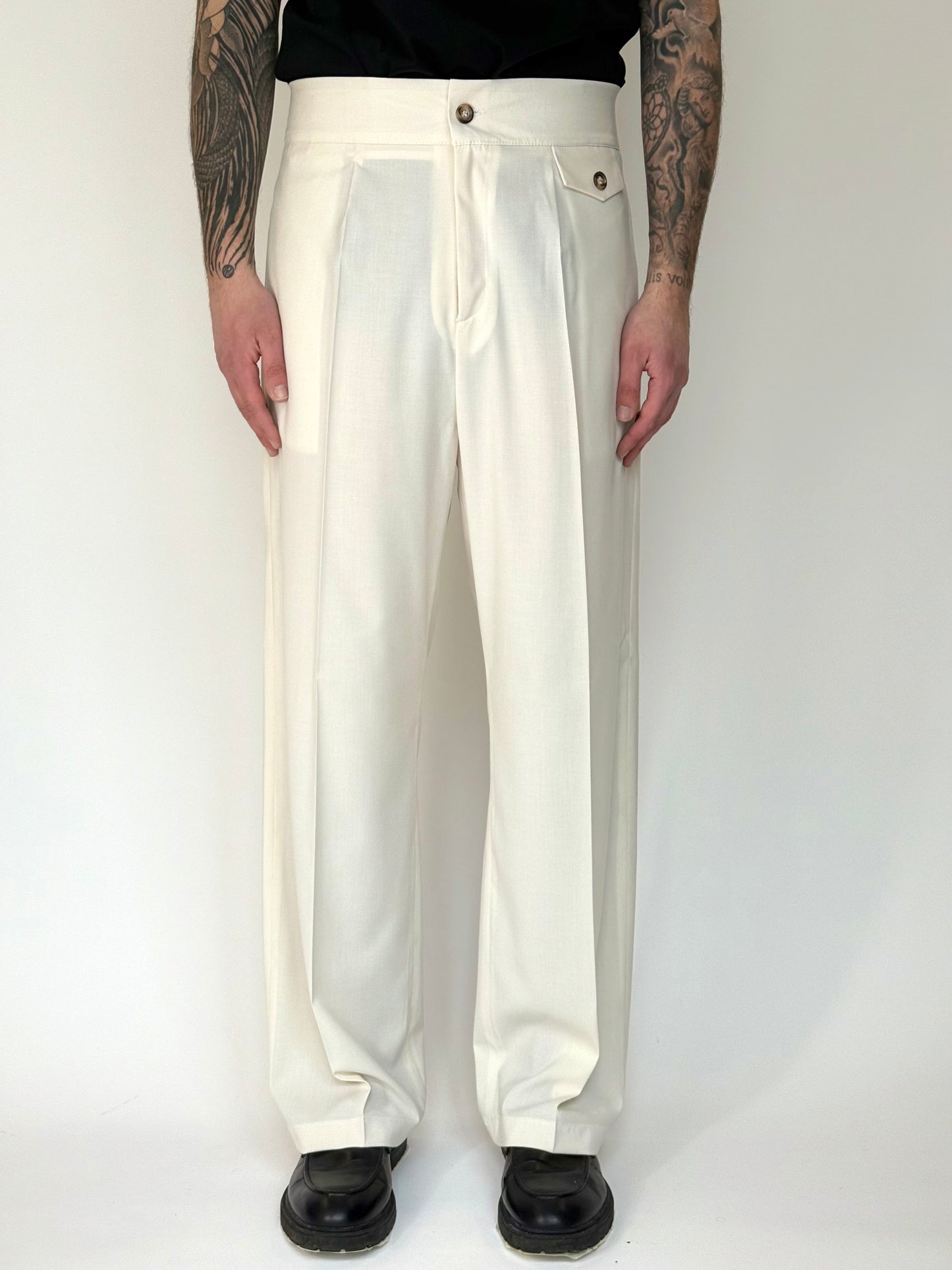TURK WIDE PANT - AVORIO