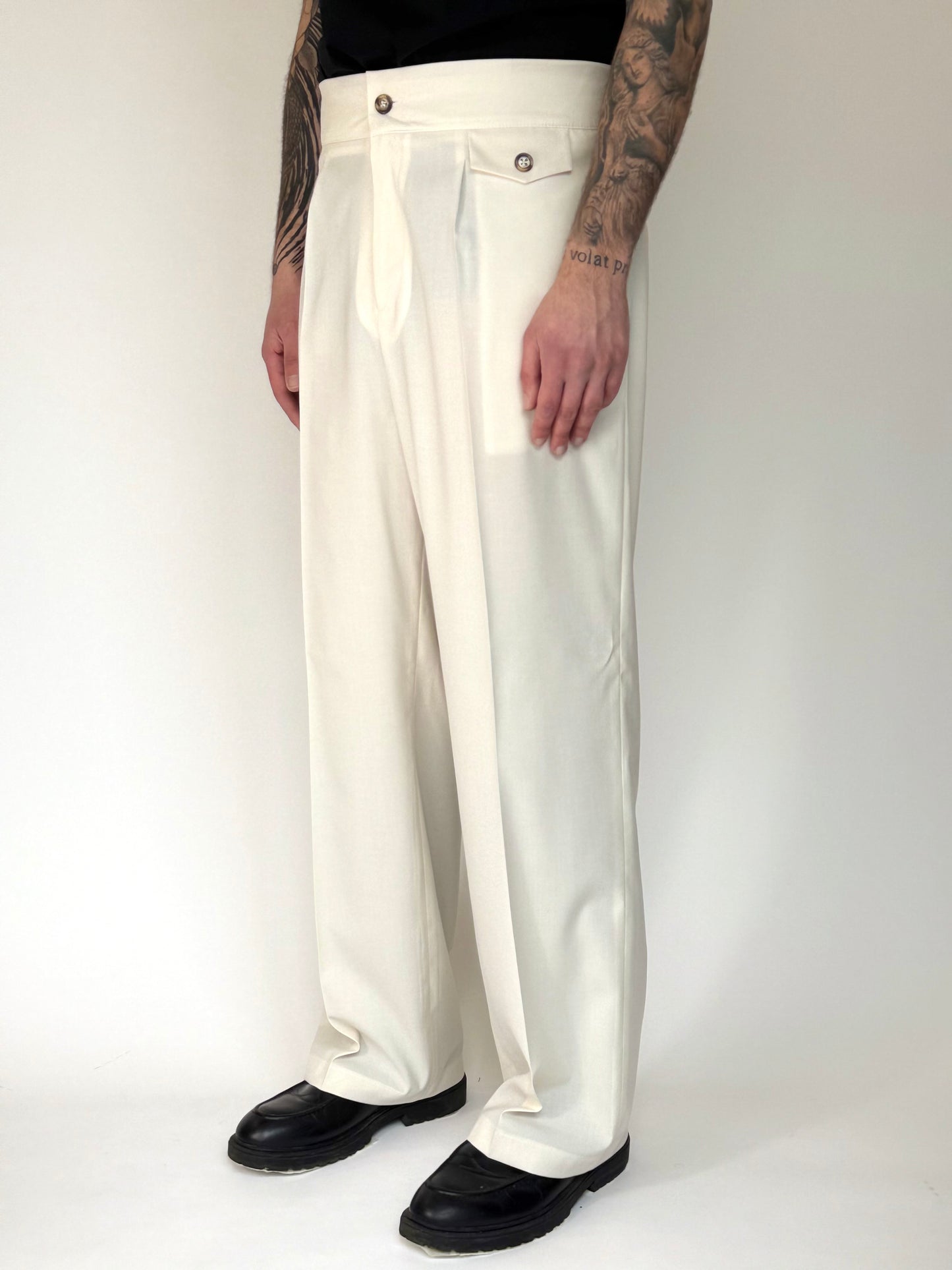TURK WIDE PANT - AVORIO