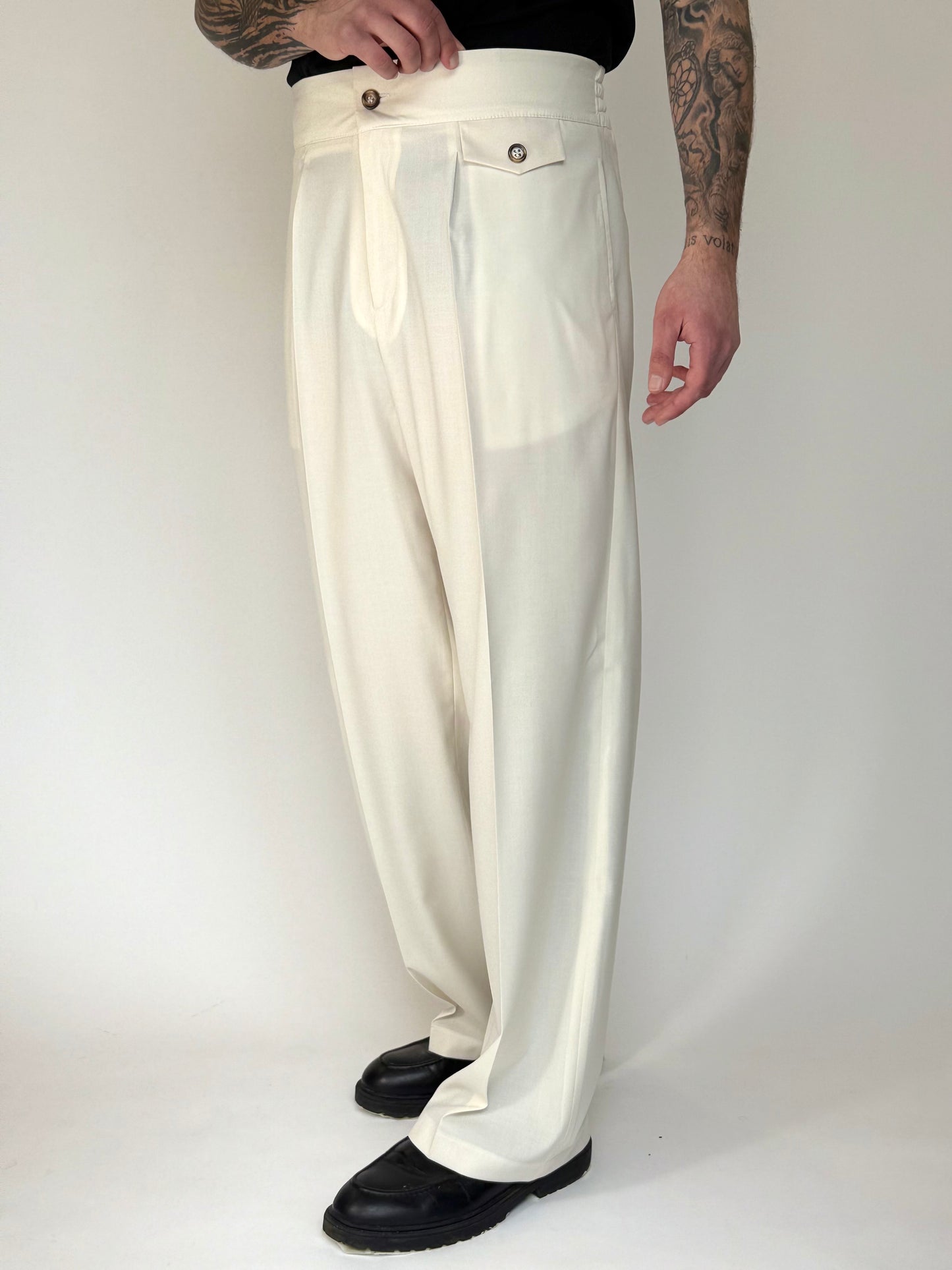 TURK WIDE PANT - AVORIO