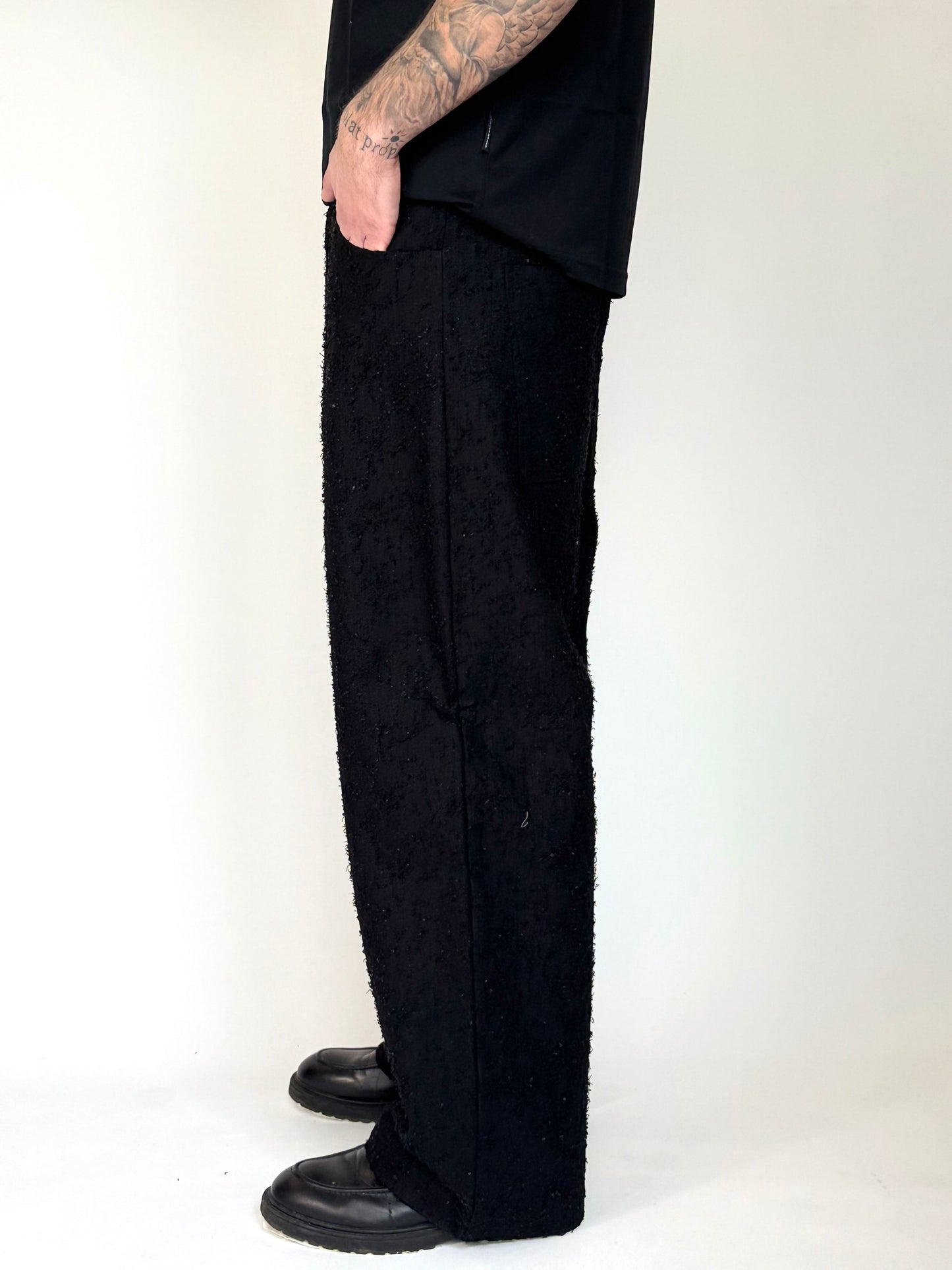 LASER WIDE DENIM - NERO