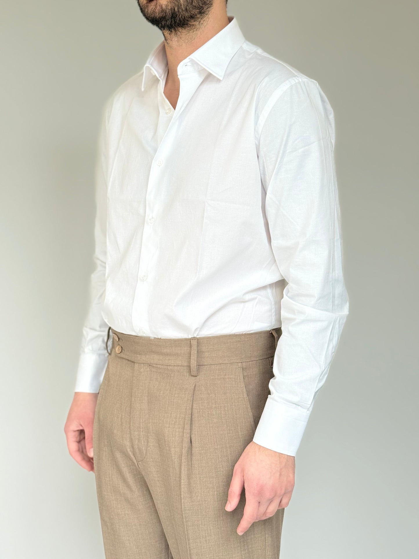 CAMICIA IN COTONE ELASTICO REGOLARE