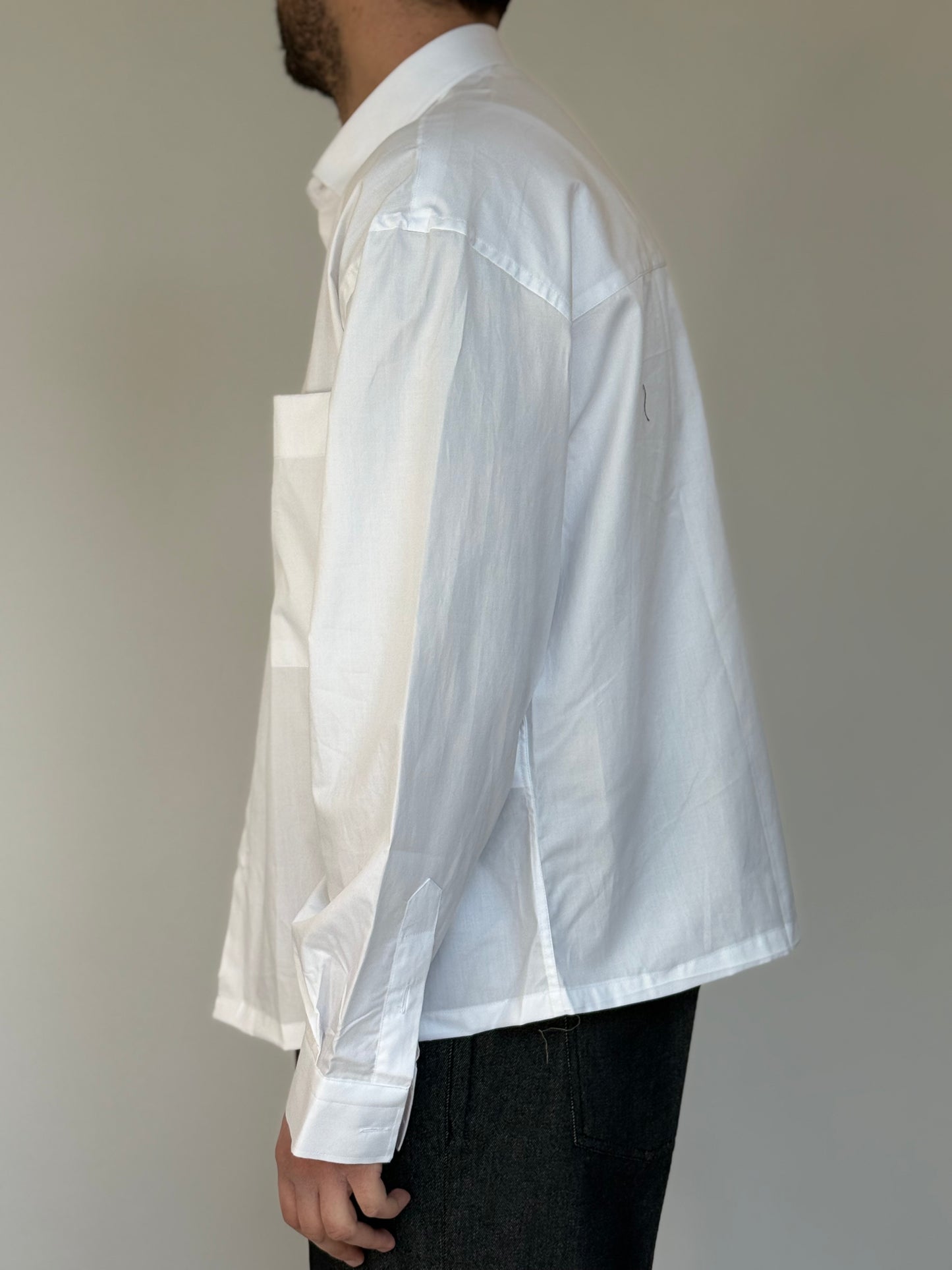 CAMICIA BOXY IN COTONE - BIANCA