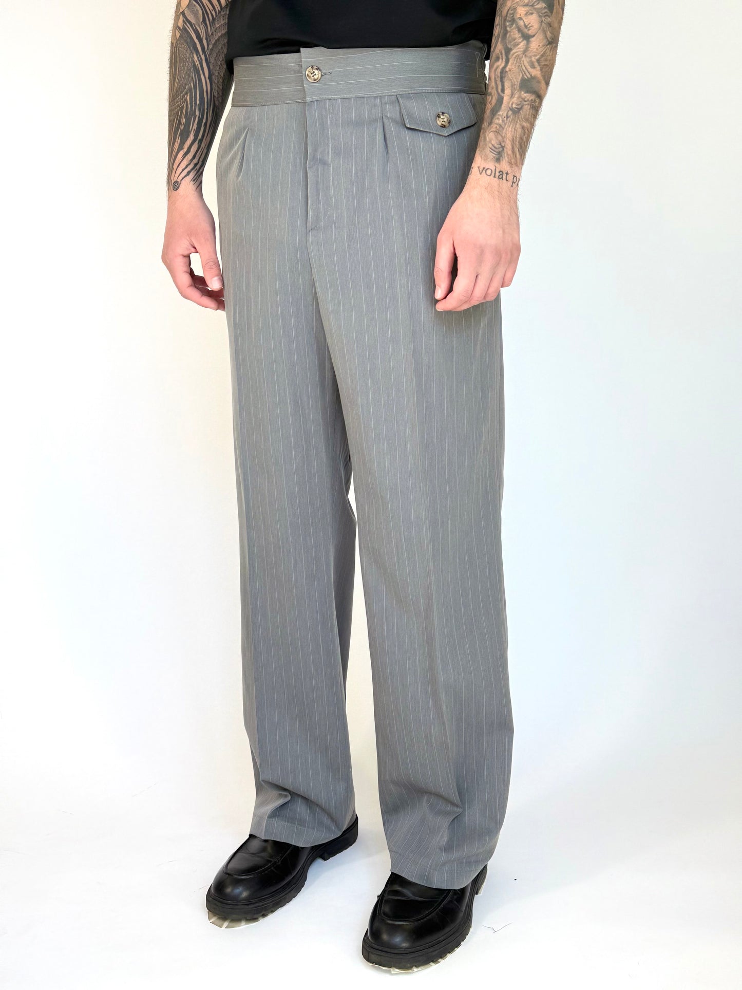 TURK WIDE PANT - GESSATO GRIGIO