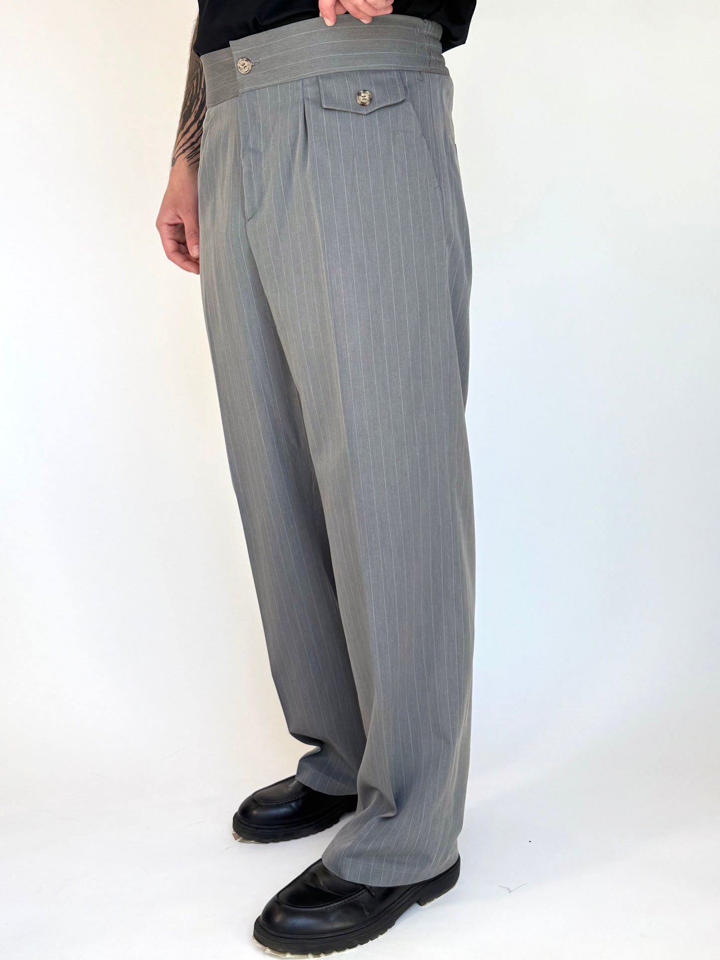 TURK WIDE PANT - GESSATO GRIGIO