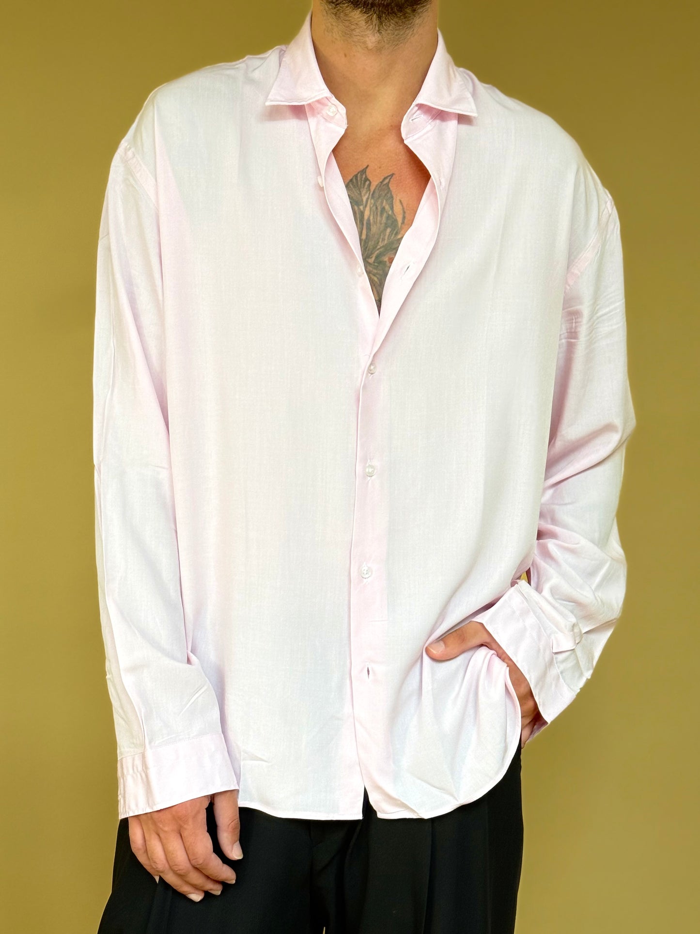 CAMICIA IN VISCOSA - ROSA