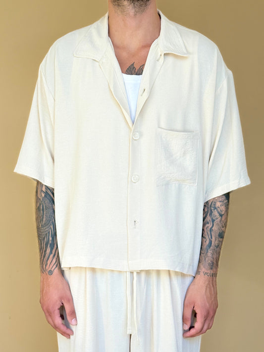 NOAH CROP SHIRT - NATURALE