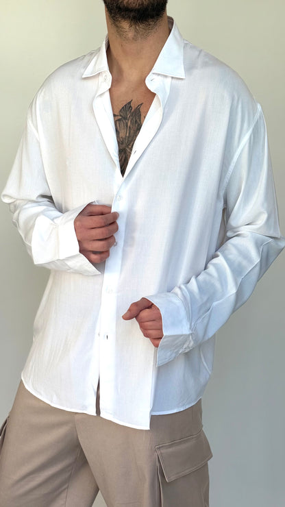 CAMICIA IN VISCOSA - BIANCA