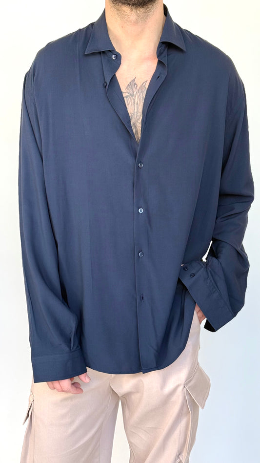 CAMICIA IN VISCOSA - BLUE
