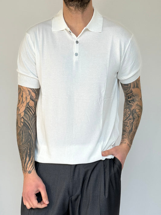 POLO BASIC IN FILO - BIANCA
