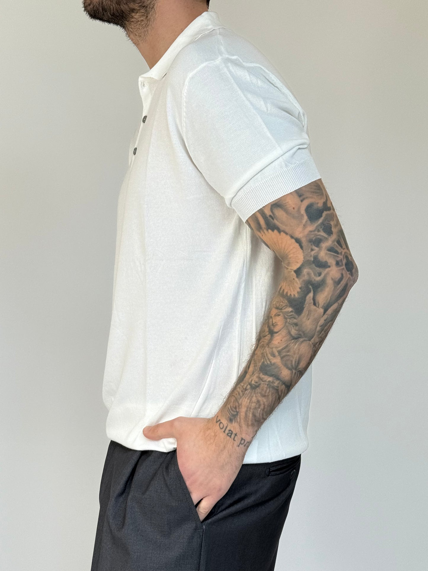 POLO BASIC IN FILO - BIANCA