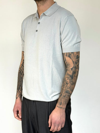 POLO BASIC IN FILO - GRIGIO PERLA