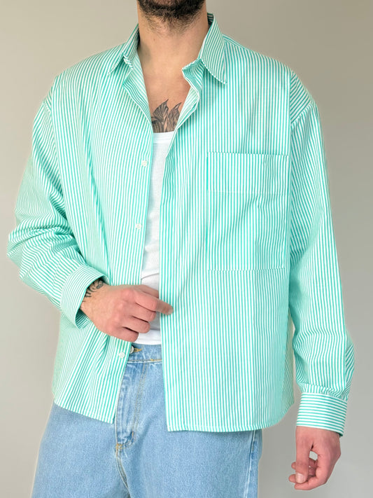 DIERRE CROP SHIRT - RIGATA VERDE