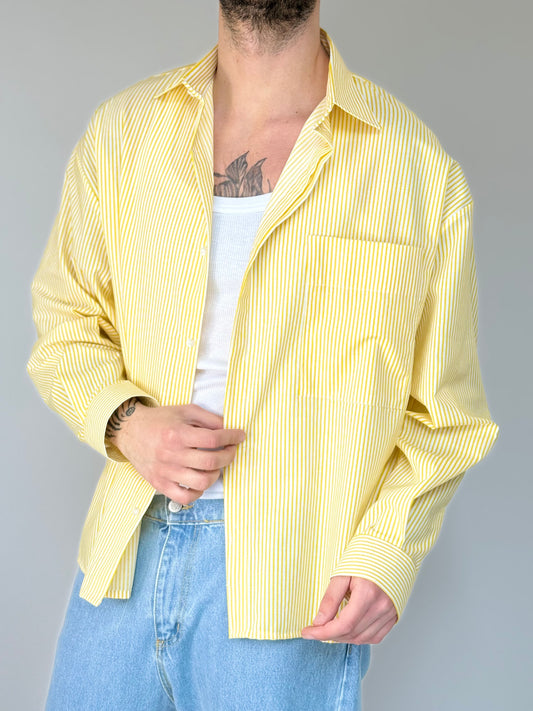 DIERRE CROP SHIRT - RIGATA GIALLA