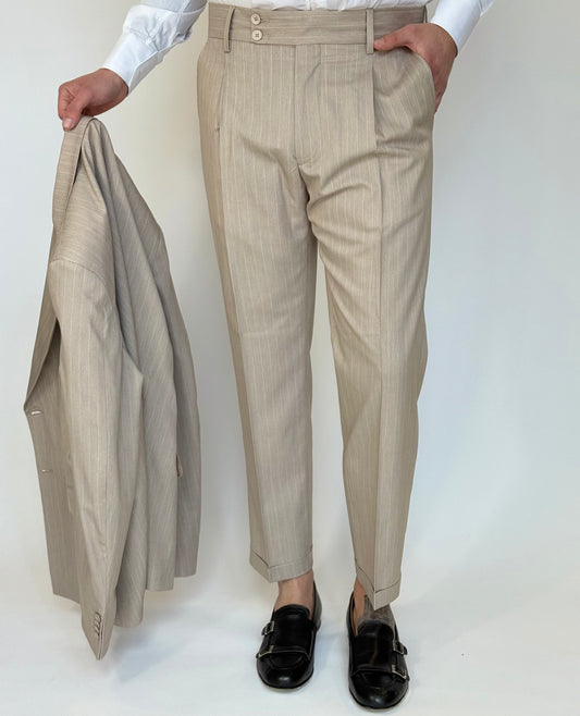 PANAREA PANT - BEIGE GESSATO