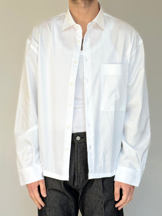 CAMICIA BOXY IN COTONE - BIANCA