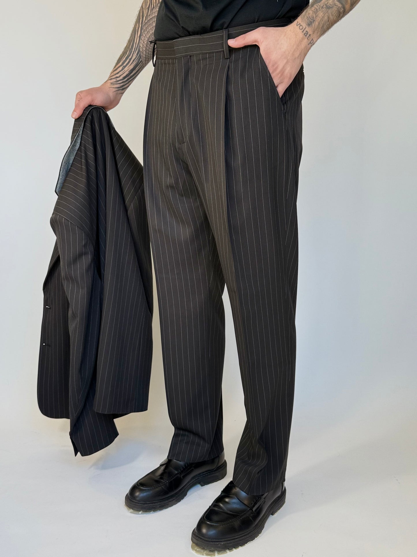 RITUALE PANT - NERO GESSATO