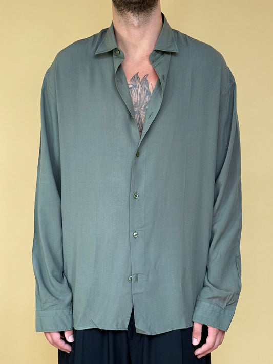 CAMICIA IN VISCOSA - VERDE MILITARE