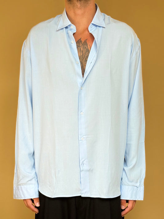 CAMICIA IN VISCOSA - CIELO