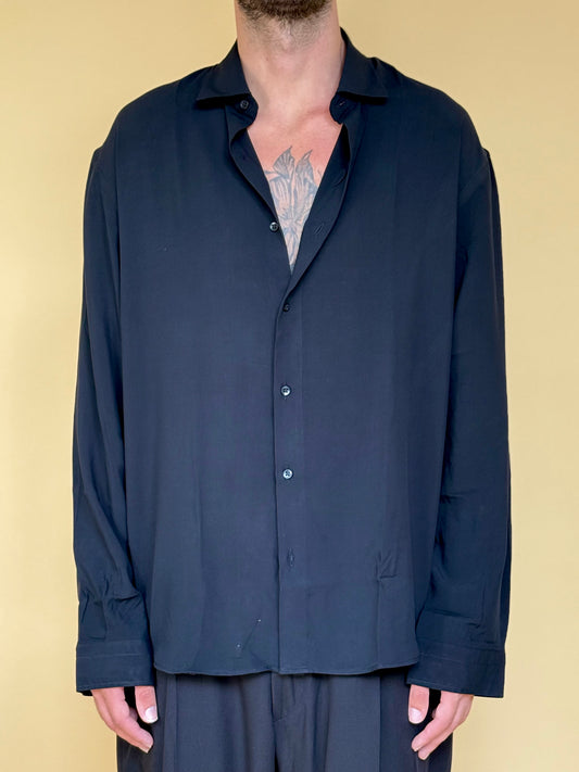 CAMICIA IN VISCOSA - NERA