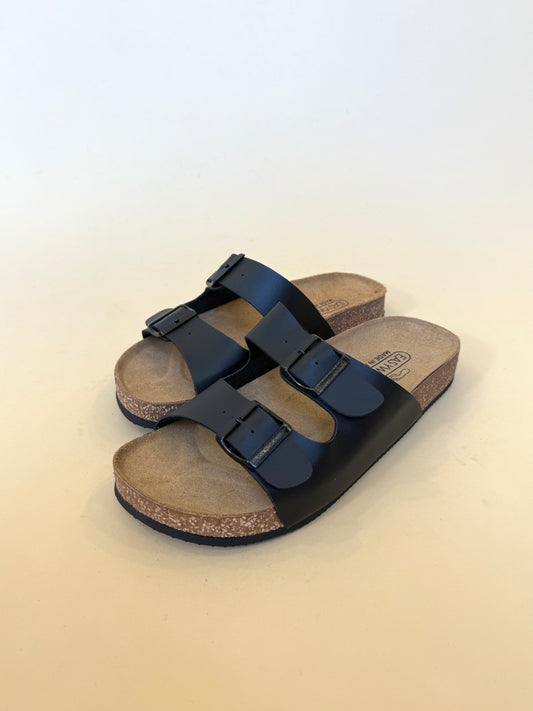 SANDALO DOPPIA FIBBIA - NERO